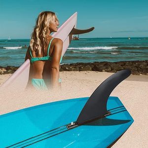 Aileron arrière gonflable Lcosport pour paddleboard, aileron de course type « fish fin », fixation par boulons, séparateur d'eau amovible pour paddleboard. - Product Image 1
