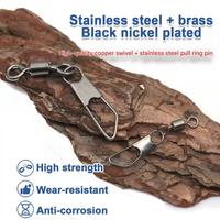 Konektor Umpan Standar Cross-Lock American Snap Swivel Figure 8 Lure Snap dengan Barrel Swivel Aksesoris Pancing