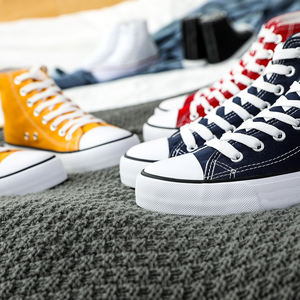 Chaussures en toile personnalisées à bas prix en gros pour femmes, logo personnalisé, baskets montantes pour femmes, chaussures en toile XRH - Product Image 3