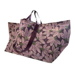 Sac fourre-tout pliable en coton avec bandoulière en corde, grand format, réutilisable, recyclable, imperméable, avec impression de logo personnalisée - Product Image 1