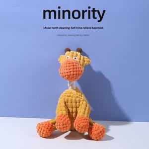 Jouet <span class=keywords><strong>pour</strong></span> chien en peluche durable et couineur, anti-morsure, en velours de maïs, jouet interactif à mâcher <span class=keywords><strong>pour</strong></span> chiots et chiens de petite et moyenne taille, <span class=keywords><strong>pour</strong></span> la dentition - Product Image 1