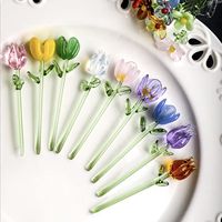 Figurines de fleurs en verre miniatures faites à la main - Plus de 49 styles d'art floral décoratif du mois de naissance pour la maison, le bureau