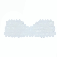 Masque rafraîchissant pour les yeux en cristal blanc naturel, petit et transparent, avec masseur en pierre pour la beauté et le bien-être