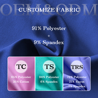 Aanpassen Logo En Kleuren Medische Uniform Sets Voor Mannen 91% Polyester + 9% Spandex V-Hals Chirurgische Pakken Scrub Kleding