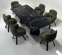 Chaise de salle à manger pivotante en cuir italien moderne avec dossier, fauteuil rembourré minimaliste de luxe, pieds en métal pour la maison, l'hôtel, la villa