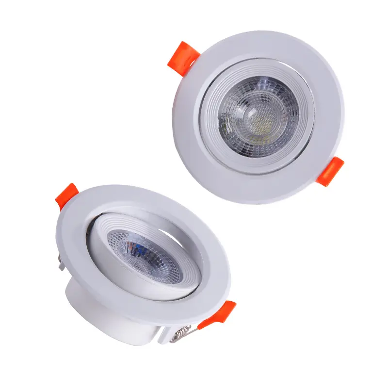 Luzes LED para baixo luminárias internas de alta qualidade SMD 3W 5W 7W 9W caixa de plástico ajustável hotel LED embutida luz abaixada regulável