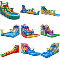Château gonflable avec toboggan aquatique pour enfants, en PVC, idéal pour les fêtes aquatiques commerciales d'été, vente directe usine