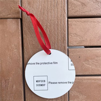 Ornements de Noël en forme d'arbre à suspendre, en MDF écologique, épaisseur 3 mm, 72 mm, vierges pour sublimation, en stock