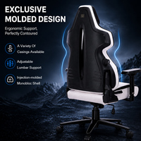 [Desarrollado en la casa] Silla de jugador ergonómica grande y alta de lujo Silla de juegos de computadora de tela blanca transpirable