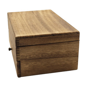 Organisateur de bijoux vintage en bois à double couche avec design push-pull comprenant un miroir pour un rangement pratique - Product Image 3