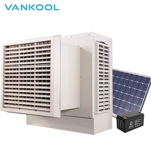 Ac dc solar güneş pencere evaporatif tipi şarj edilebilir fanlar endüstriyel evaporatif klima