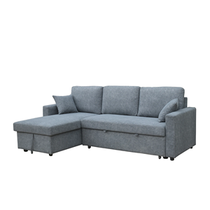 Divano Letto Moderno <span class=keywords><strong>a</strong></span> L per Famiglie Convertibile con Vano Contenitore Divano Pieghevole Multifunzione - Product Image 3
