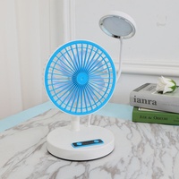 Ventilateur de bureau miniature électrique 2025 avec fonction d'éclairage, recharge USB, ventilateur portable d'urgence