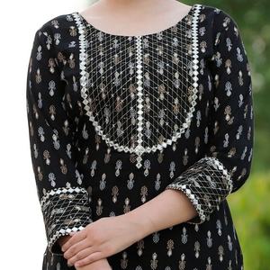 Camiseta de algodón con estampado para niñas, prenda de vestir, larga, con estampado - Product Image 1