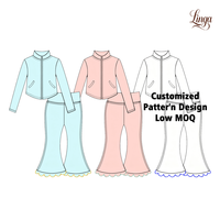 Ensembles de vêtements pour filles, hauts à manches longues et pantalons avec poches zippées, ourlet festonné, tissu yoga, activités de plein air, fêtes, faible MOQ