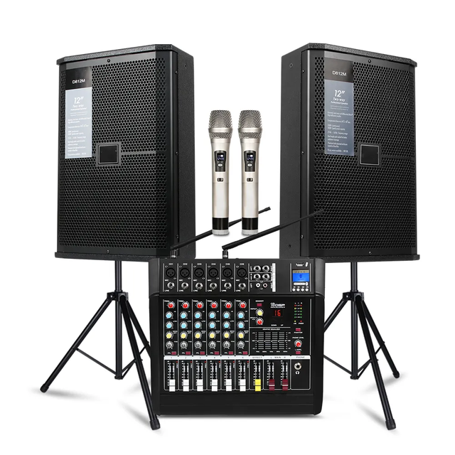 D812 High Quality Sound Equipment 12 Inch Professional Sound System Speaker Set for Stage Performance Church