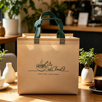 Sac non tissé personnalisé avec logo, certifié ISO, en matériaux durables, bords cousus, pour cadeaux de Noël, présentation de marque, vente en gros