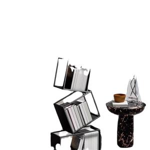 Wanjulai Invisible Bookshelf Modern Minimalist Wrought Iron Multi Layer Freestanding <b>Bookcase</b> Space Saving Living Room Bedroom - Product Image 2