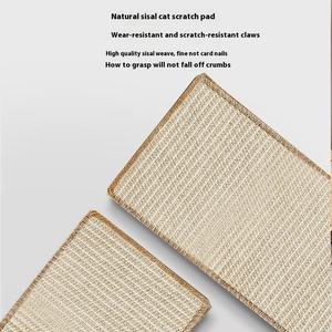 L-förmiges Katzen-Kratzbrett aus Natürlichem Sisal, Drehbares und Faltbares Katzen-Kratzpad, Katzen-Kratzbett zum Möbelschutz - Product Image 3