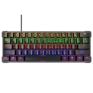 61 Ключи компьютерная клавиатура Rgb 60% ключей Механическая игровая клавиатура USB интерфейс Type-C ноутбука, настольного компьютера геймера использования