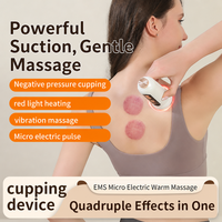 Masseur à ventouses électrique, aspiration sous vide, Gua Sha, 16 niveaux de chauffage, lumière rouge, impulsions EMS, rechargeable, portable, massage corporel, OEM