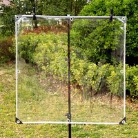 Bâche en PVC robuste bâches transparentes oeillets housse de protection résistante aux intempéries plantes de balcon tissé tente en plastique étanche à la pluie