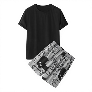 Men's Breathable <b>Knitted</b> 2 Piece Casual Short Sleeve Button Down Shirt Beach Summer Loose Pant <b>Sets</b> - Product Image 2