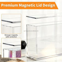 Boîte de rangement en acrylique transparente épaisse personnalisable avec couvercle magnétique pour cartes TCG, étui de présentation en acrylique Etb