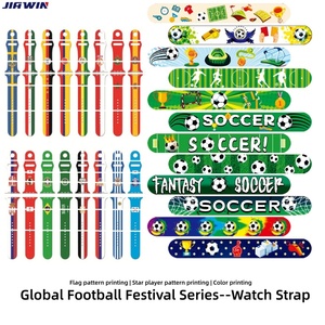 Bracelet de montre de la série Football Festival pour <span class=keywords><strong>Apple</strong></span> <span class=keywords><strong>Watch</strong></span>, Samsung, <span class=keywords><strong>Garmin</strong></span>, couleurs des équipes nationales, bracelet en silicone, cadeau créatif pour les fans de football - Product Image 1