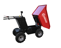 Mini-dumper électrique 4x4 hydraulique KNDMAX ED600E de 237 kg, fabriqué en Chine, avec chargeur sur roues alimenté par batterie, garantie 1 an