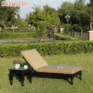 Chaise longue d'extérieur en métal écologique, cadre en aluminium recyclé, résistante aux intempéries pour <span class=keywords><strong>jardin</strong></span>, piscine, terrasse - Product Image 1