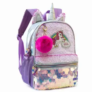Jasminestar nueva moda unicornio lentejuelas mochilas escolares brillo niños mochila lindas mochilas escolares dibujos animados pequeño libro bolsa mochila escolar