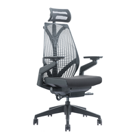 Chaise de bureau de luxe confortable pour la maison, chaise de bureau ergonomique pivotante en maille pour le jeu sur ordinateur, chaise de direction avec appui-tête