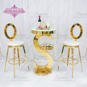 Pedestal comercial de acero inoxidable de alta calidad, diseño moderno de vidrio y metal para uso <span class=keywords><strong>en</strong></span> bodas y fiestas de hoteles - Product Image 3