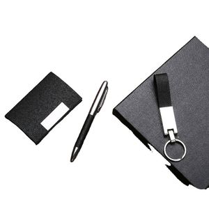 Nuevo Juego de Regalos Empresariales de Cuero Premium con Logotipo Personalizado, Impresión en Serigrafía Multicolor, Incluye Bolígrafo y Llavero - Product Image 3