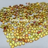 1.5X2.5MM Jaune Poire Pierre Saphir Cristal Gemmes Naturelles, Pierre De Haute Qualité, Jaune Orange Citron Couleur, Obtenez Le Dernier Prix.