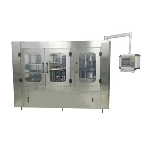 Automatic 3in1 liquid bottle washing filling capping sealing line machine filler manufacturer for water softdrink beverage