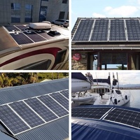 Module de panneaux solaires semi-flexible monocristallin 100W 12V ETFE Walkable haute efficacité pour bateau EV voitures fourgonnettes caravanes MC-4 RVs