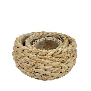 Cesta de paja tejida para el hogar y el jardín para exhibir flores - Product Image 1