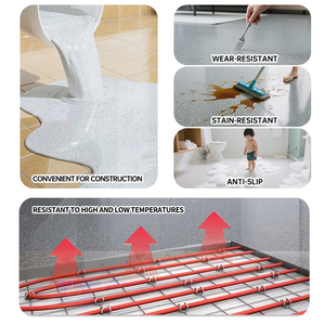 Peinture et matériaux de revêtement pour sols autolissants en sable coloré époxy, effet marbre brillant, pour usage industriel et domestique, intérieur et extérieur - Product Image 4