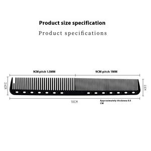 Peigne de coiffure professionnel double face à dents fines, multicolore, personnalisable avec logo, pour salon de coiffure et barbier, style tendance - Product Image 2