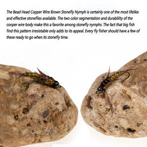 Leurre de pêche à la truite, appâts à descente rapide, jig tête plombée réaliste, perle <span class=keywords><strong>en</strong></span> tungstène, nymphes de moucherons, <span class=keywords><strong>fil</strong></span> de cuivre, rivière, lac, ruisseau - Product Image 4