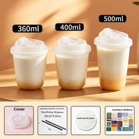 90mm ronde, transparante, dikke plastic milk tea beker, wegwerpbaar, hoge transparantie, geschikt voor bubble tea, sap en koffie