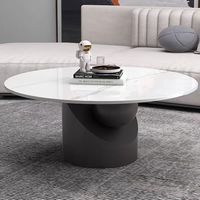 Vente directe d'usine de table basse moderne de luxe en marbre et fer avec rangement et tiroirs pour salon