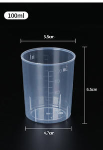 कस्टम लोगो रसोई पुनः प्रयोज्य pp मोटी एकल दीवार बियर मापने कप स्नातक बीकर पारदर्शी 100 एमएल - Product Image 6