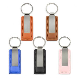 Customizable Keychain Leather and Metal Blank Wholesale <strong>Personalised</strong> Custom Logo Printed Custom Leather Metal <strong>Key</strong> <strong>Chain</strong> - Product Image 3