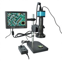 Microscope électronique industriel HD 14 millions de pixels pour inspection vidéo, mesure et amplification, réparation de cartes de circuits imprimés et de horloges, Chine