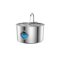Fontaine à eau pour animaux de compagnie en acier inoxydable de 3,2 L, distributeur d'eau automatique ultra silencieux pour chats et chiens