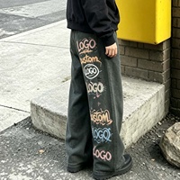 Pantalones Deportivos Personalizados para Hombre, Cintura Elástica con Cordón, Estilo Urbano, Pantalones Desgastados para Otoño