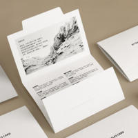 Carte postale pliée personnalisée, carte de remerciement de luxe sur mesure, carte d'instructions d'emballage